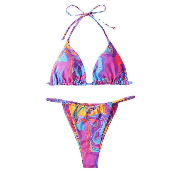 Dame Farverig mønstret Triangel-Bikini Stilla