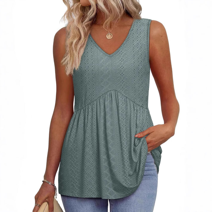 Dame Fritids V-Hals Tanktop Stilla
