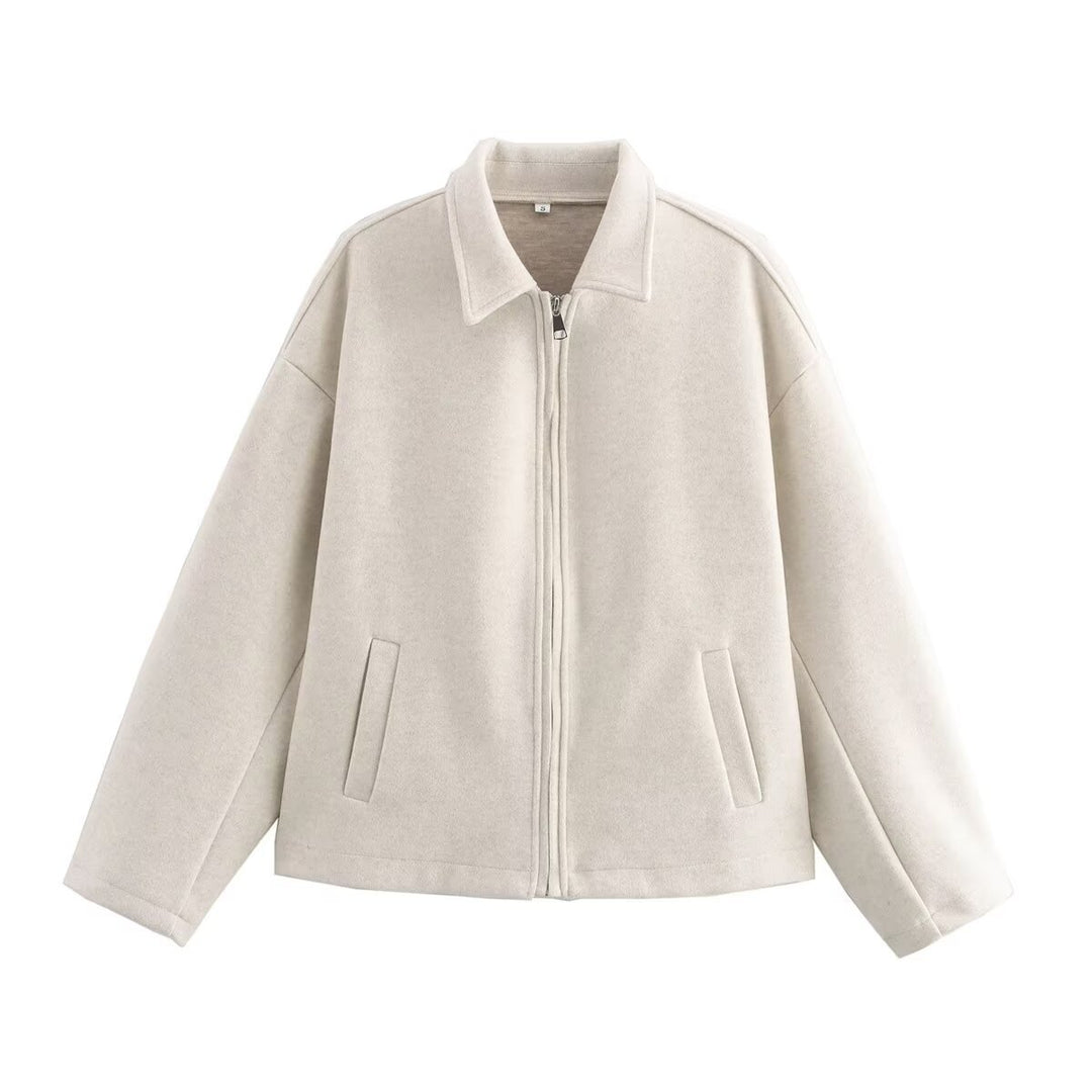 Dame casual oversized jakke lavet af blødt materiale Stilla