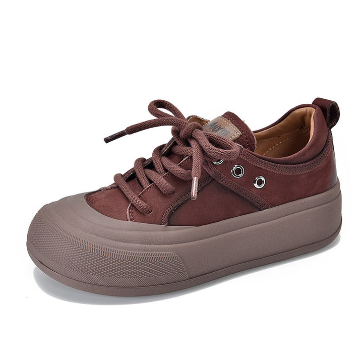 Dame mode sneakers med forhøjet plateau og åndbart overmateriale Stilla