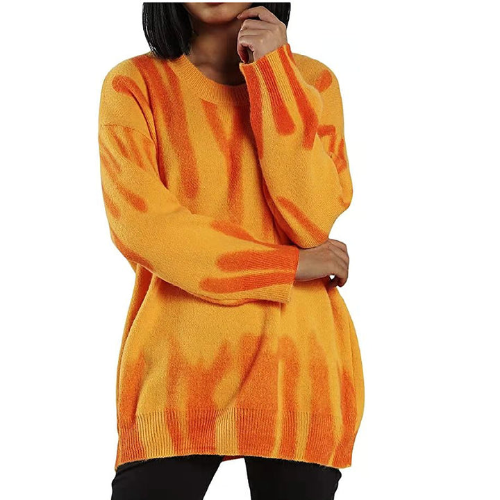 Kvinders store løse sweater i moderne gradientfarve Stilla