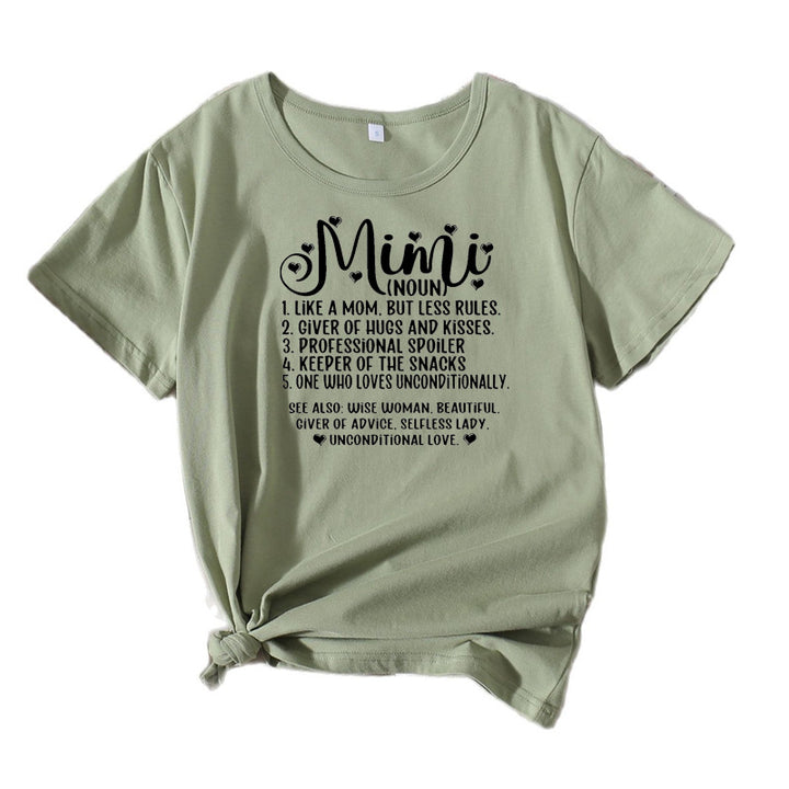 Dame Casual Definition Grafik T-shirt Stilla