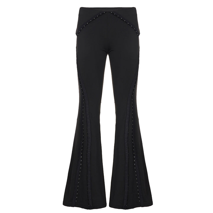Dame Flared-Leggings med dekorative nitter Skovae