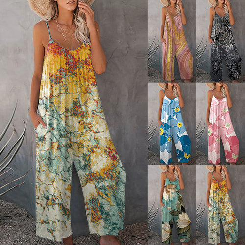 Dame Lang Jumpsuit med sidelommer og omvendt farvegradient Stilla