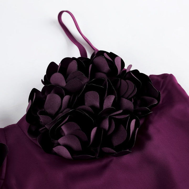 Damen Figurnahes Abendkleid mit floralem Detail und schulterfreien Trägern Skovae