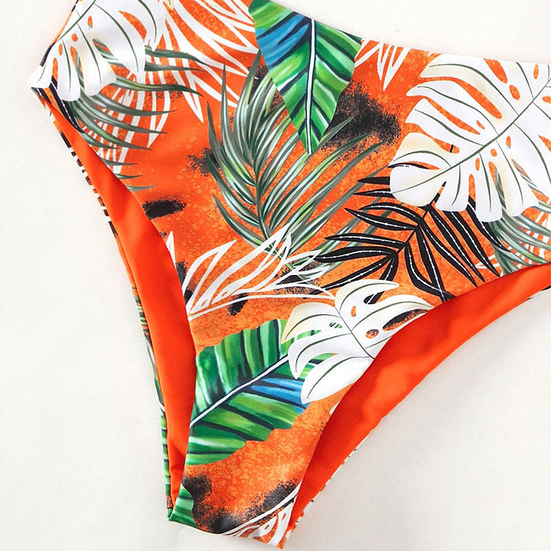 Dame bandeau bikini med højskåret underdel Skovae