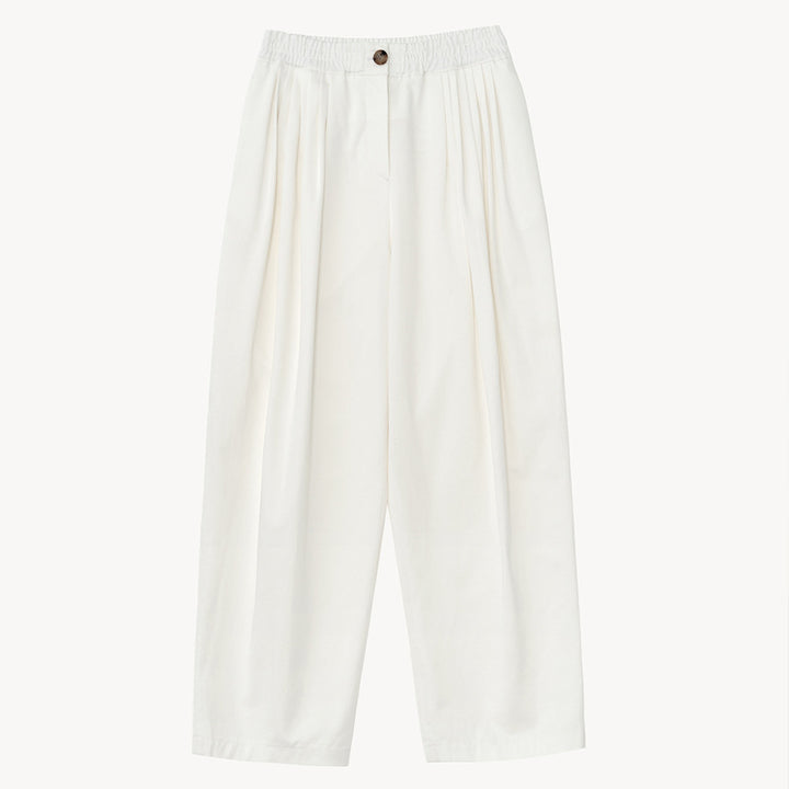 Dame chinos med elegant folderstruktur og side lommer Stilla