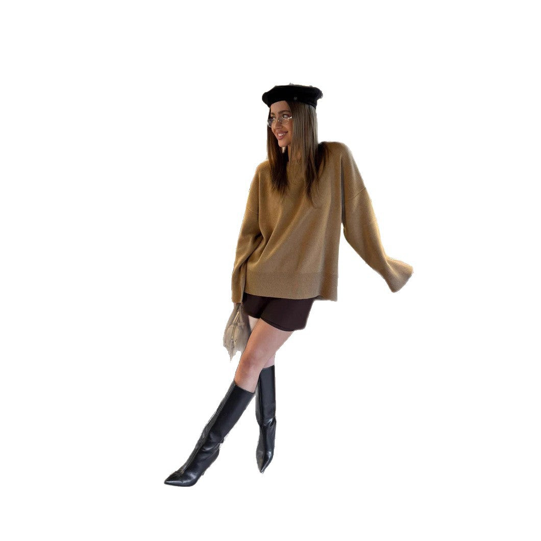 Kvindernes bløde oversized sweater med klassiske sømme og løst fit Stilla