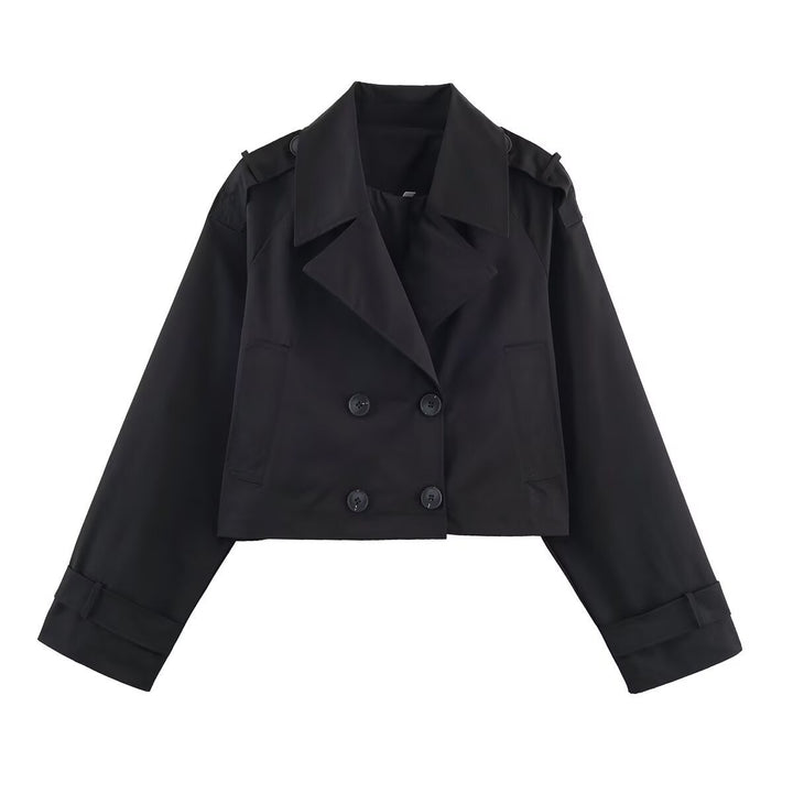 Damer mode kort trench coat jakke Stilla