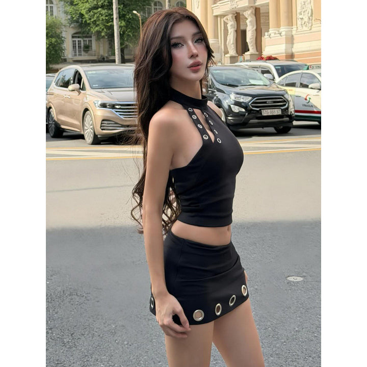 Damen Sportliches Haltertop mit modischen Details Skovae