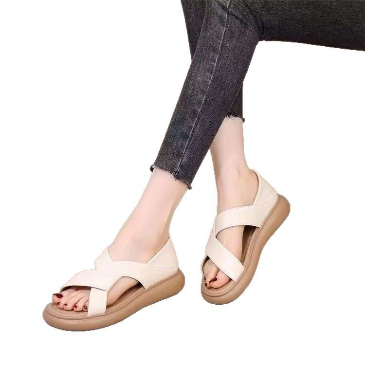 Dame Komfort-sandaler med justerbar rem og dämpende sål Stilla