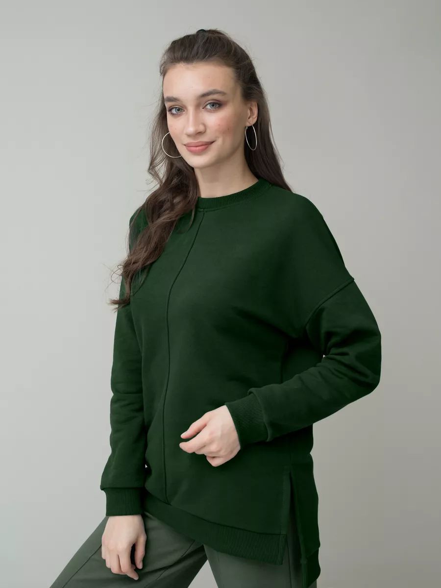 Dame oversized sweater med sidelommer og afslappet snit Stilla