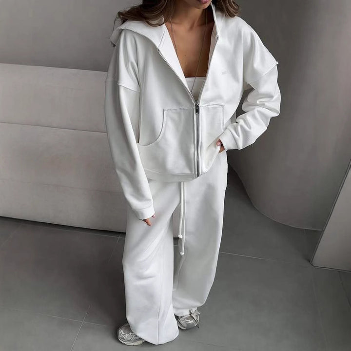 Women's comfortable oversized hoodie and loose jogger pants set Skovae