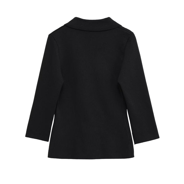 Dame elegant Blazerjakke med dobbelt knapdekoration Stilla