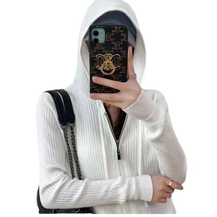Dame Zip-Hoodie Sweater Stilla