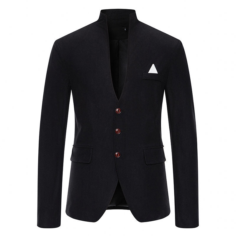 Herrer elegant Sakko med ståkrave Stilla