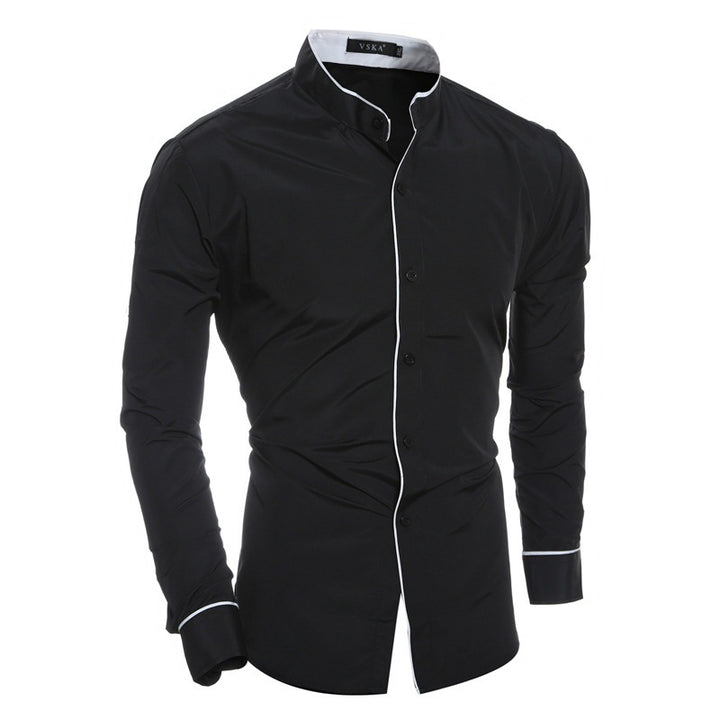 Herrer Slim-Fit Skjorte med moderne kontrastdetaljer Stilla