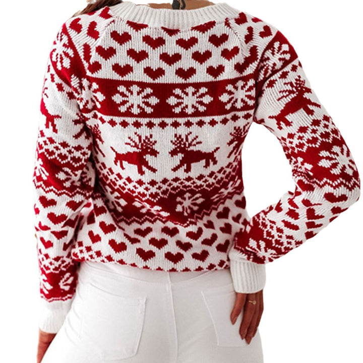 Kvindernes hyggelige julesweater med traditionelt mønster Stilla