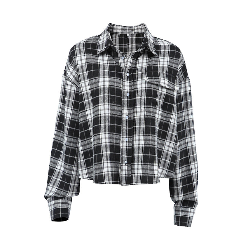 Dame mode ternet skjorte med oversized skæring Stilla