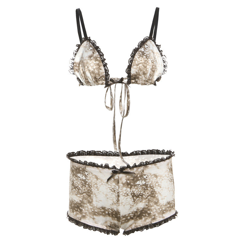 Dame bikini-sæt med legende ruffle-design og justerbar top Stilla