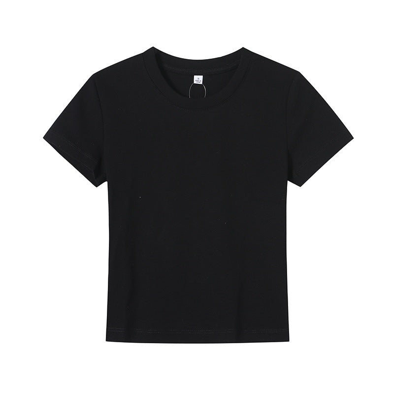 Damer Basic T-shirt med rund halsudskæring og åndbart materiale Skovae
