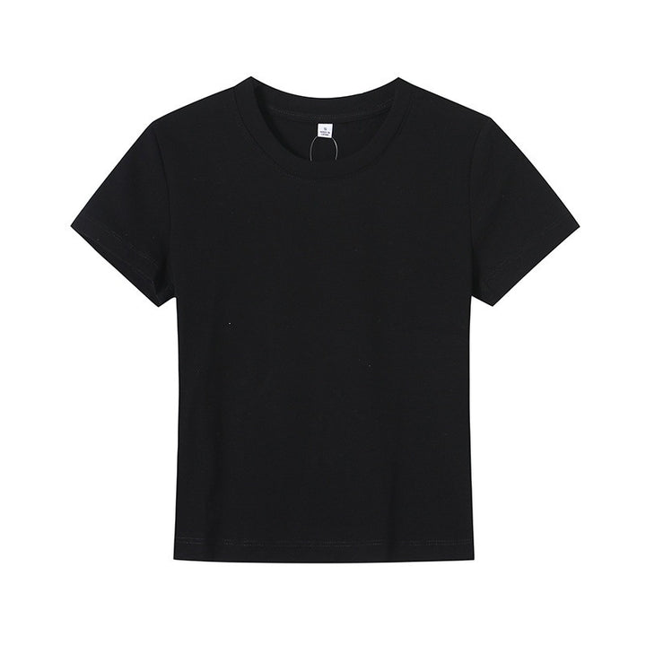 Damer Basic T-shirt med rund halsudskæring og åndbart materiale Skovae
