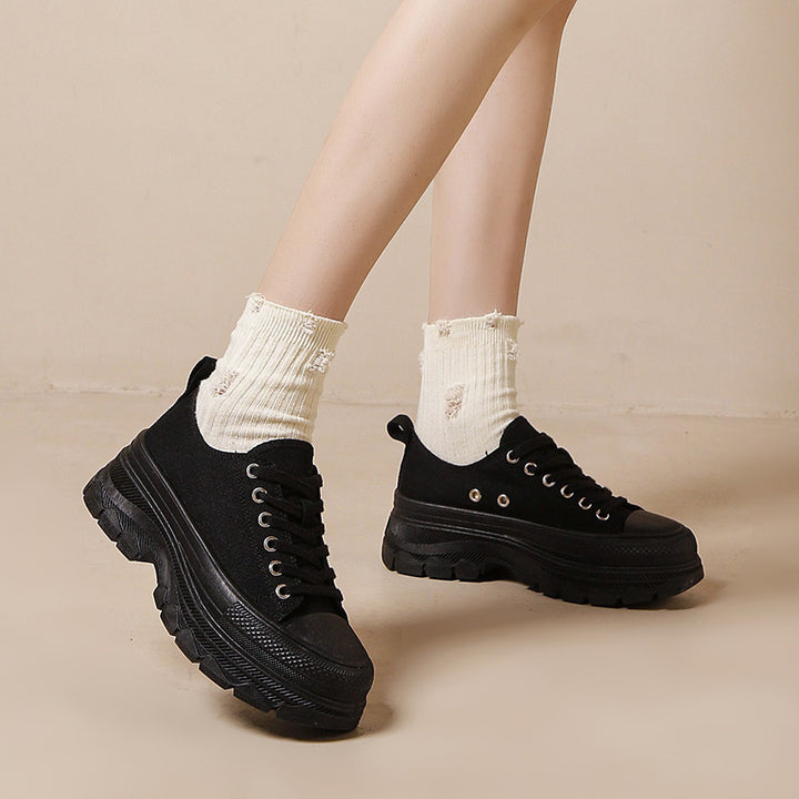 Dame Chunky Sneakers med højt sålprofil og slidstæk overmateriale Stilla