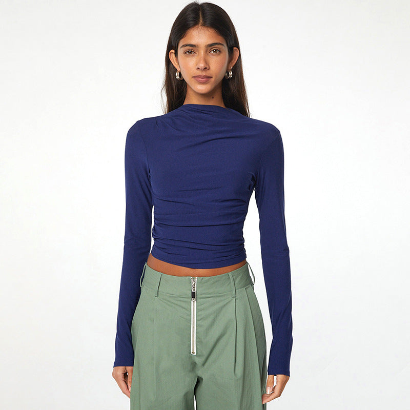 Femme Raffung Langærmet Stretch Top Stilla