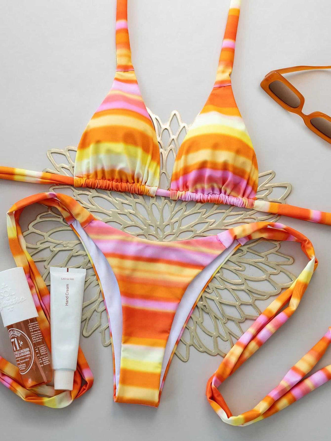 Dame Triangel-Bikini med justerbare stropper Skovae