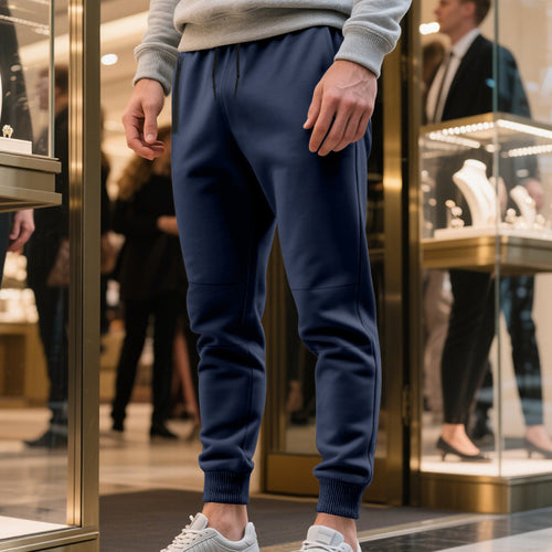 Herrer Sporty Cargo-Joggingbukser med elastisk talje og praktiske lommer Stilla