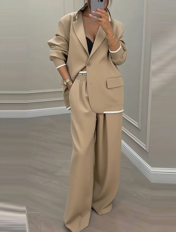 Kvinders fashionable oversized blazer sæt med elegante jakkebukser Stilla