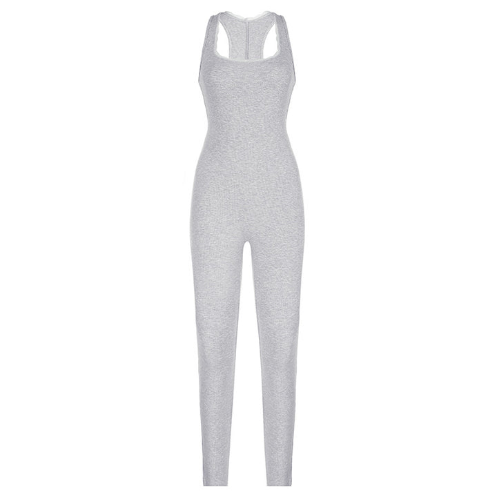 Dame Sporty One-Piece with Spaghetti Straps and Fitted Cut Skovae