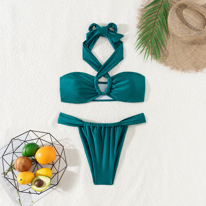 Dame Bikini-sæt med innovativt krydsbånd-design og moderigtige detaljer Stilla