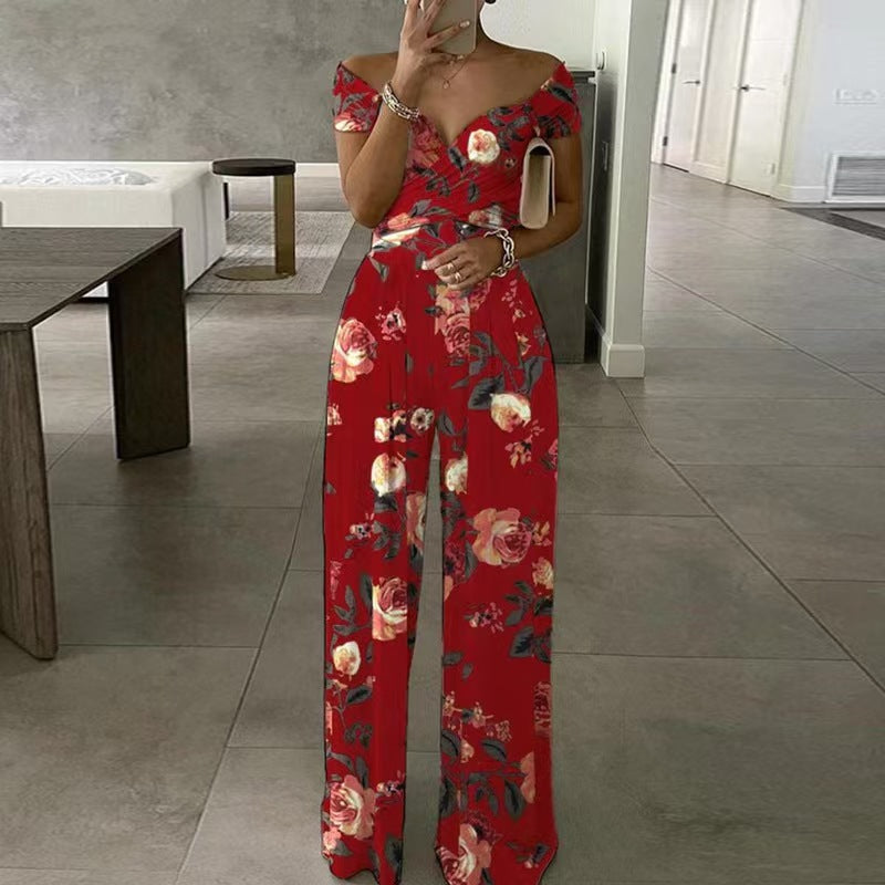 Dame blomster mønster kombi-overall Stilla