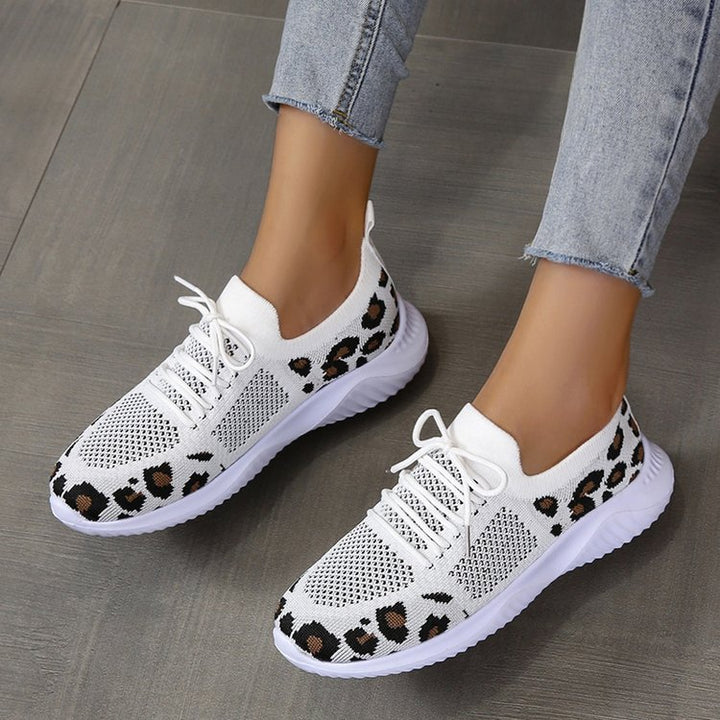 Dame Åndbare Sneakers med moderigtigt Leopardmønster Stilla