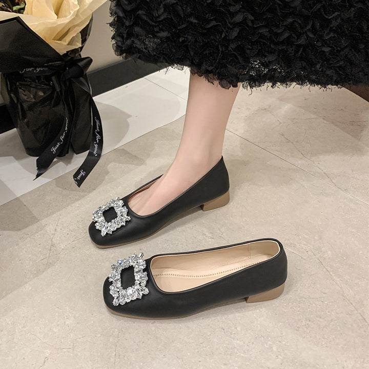 Dame Ballerinas med funklede smykkedetaljer og skridsikker sål Stilla
