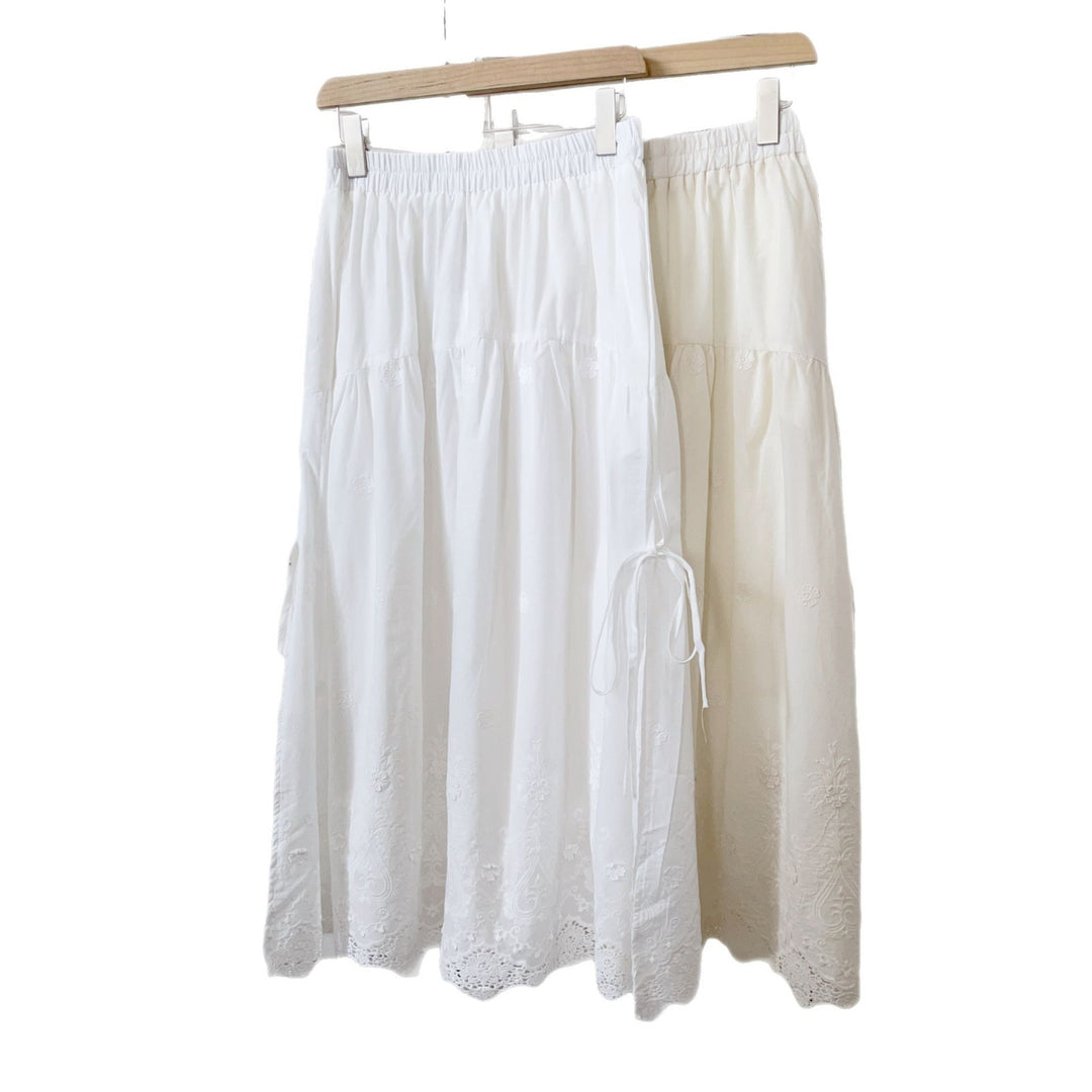 Femme Broderet Bohemian Maxiskørt Stilla