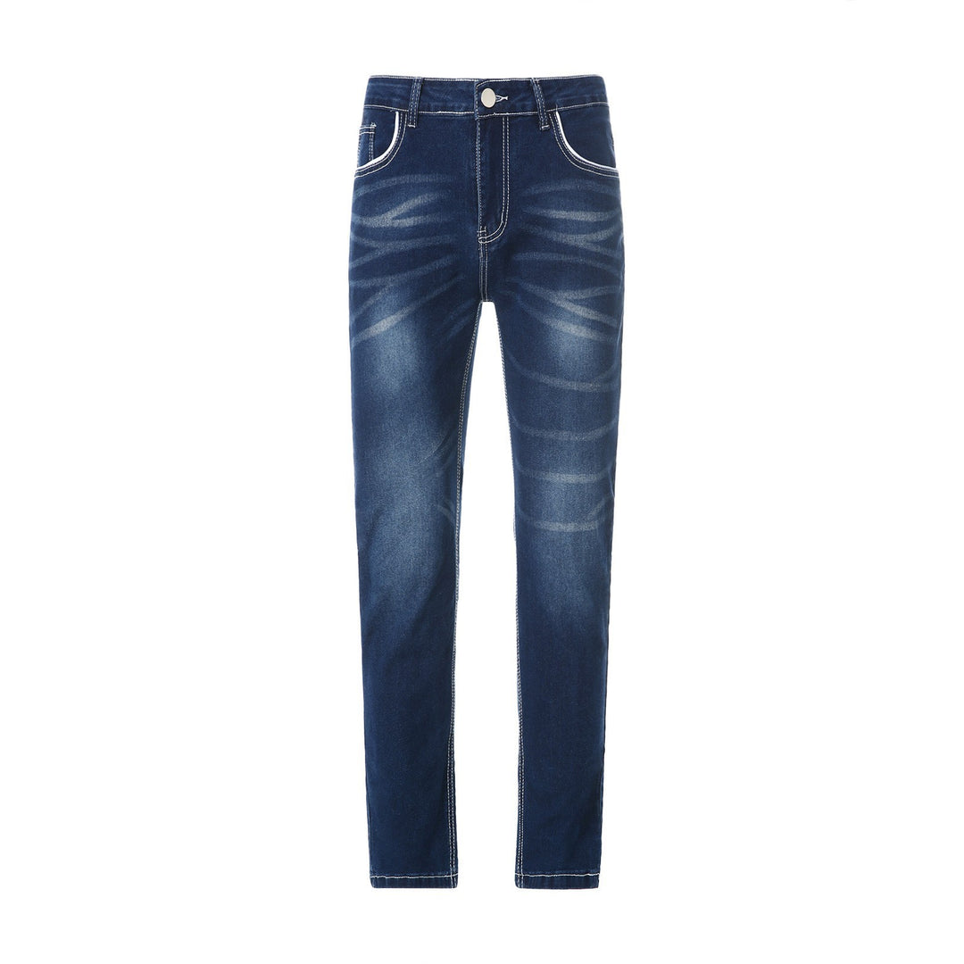 Herre klassiske jeans med kontrasterende syninger Stilla