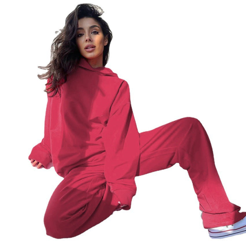 Dame Urban Hoodie- og Sweatpants-sæt med løs pasform og klassisk snit Stilla