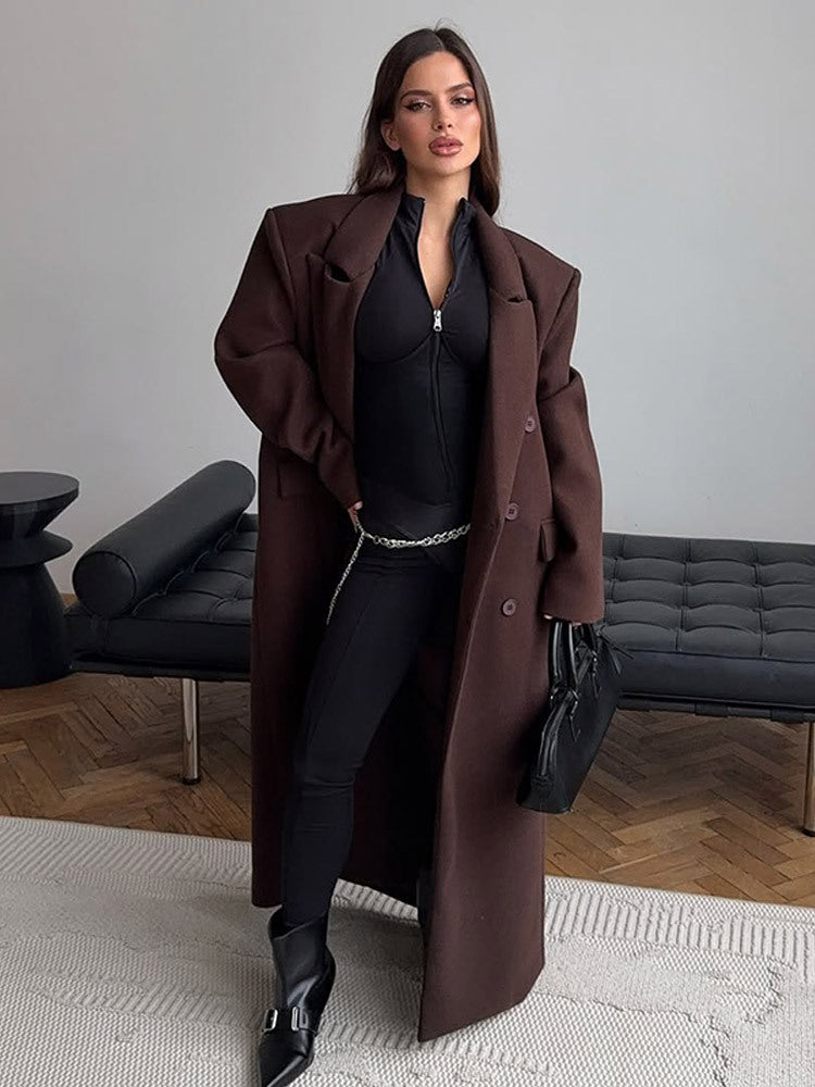 Dame Oversized Uldfrakke Stilla