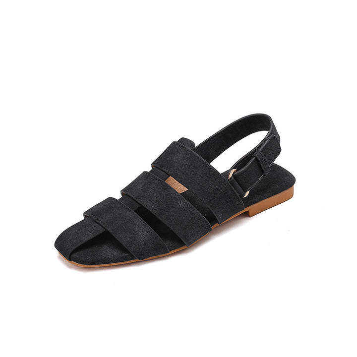 Femme Strappy Slingback Flade Sandaler med Fodbuestøtte Stilla