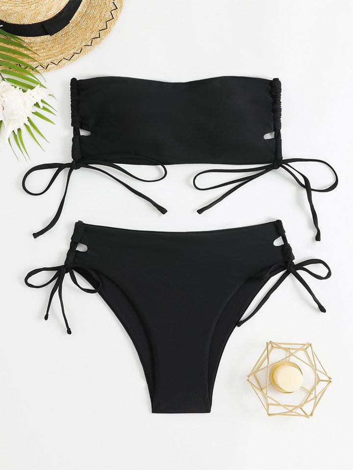 Dame Bandeau Stil Justerbar Bikini Sæt Stilla