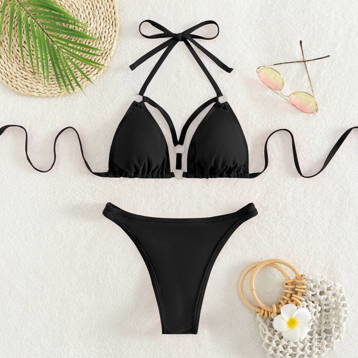 Dame Triangel-Bikini-Sæt med chic bære-system og elegante accent-detaljer Stilla