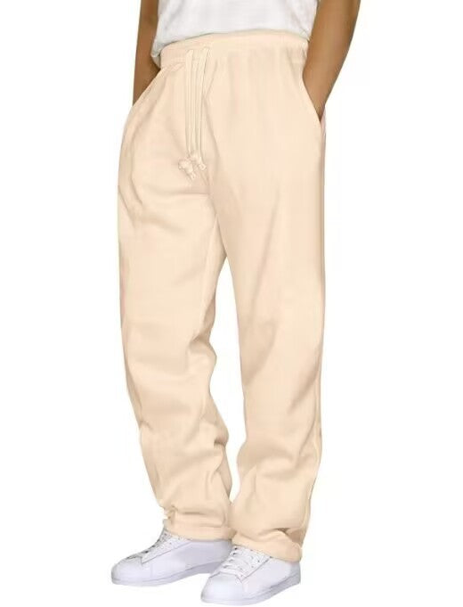 Kvinders komfortable sweatpants med sidelommer og elastisk talje Skovae
