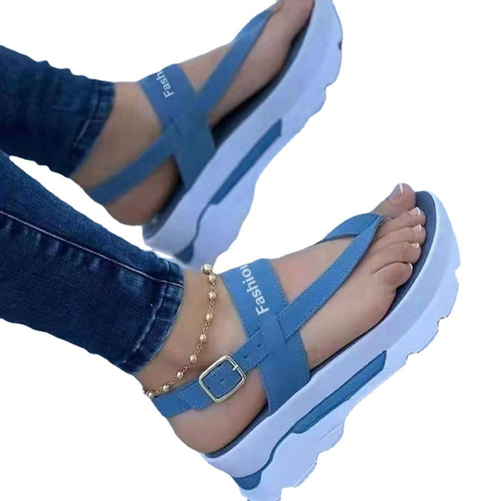 Dame platform-sandaler med justerbar rem Stilla