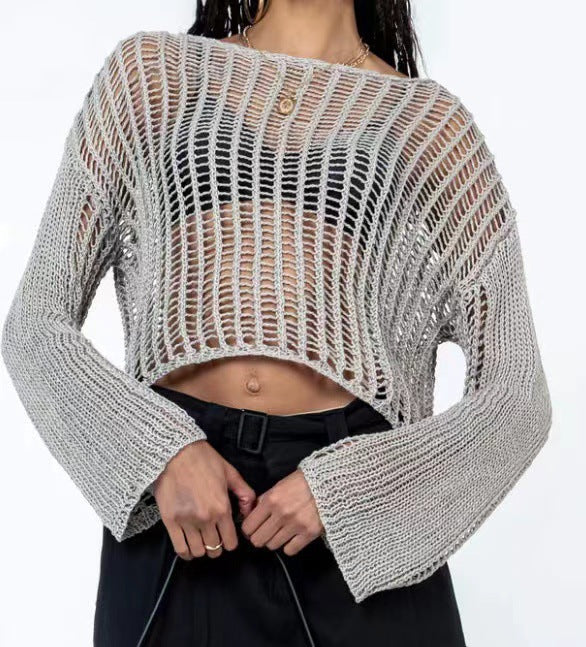 Dame luftig overdimensioneret strikpullover Stilla