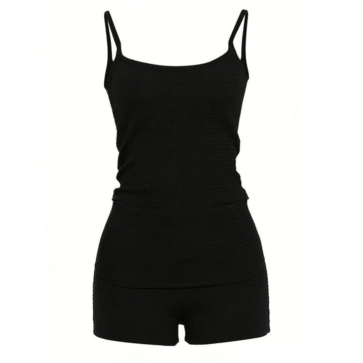 Damen Lässiges Oberteil und Shorts Set mit feinem Strukturdesign Skovae