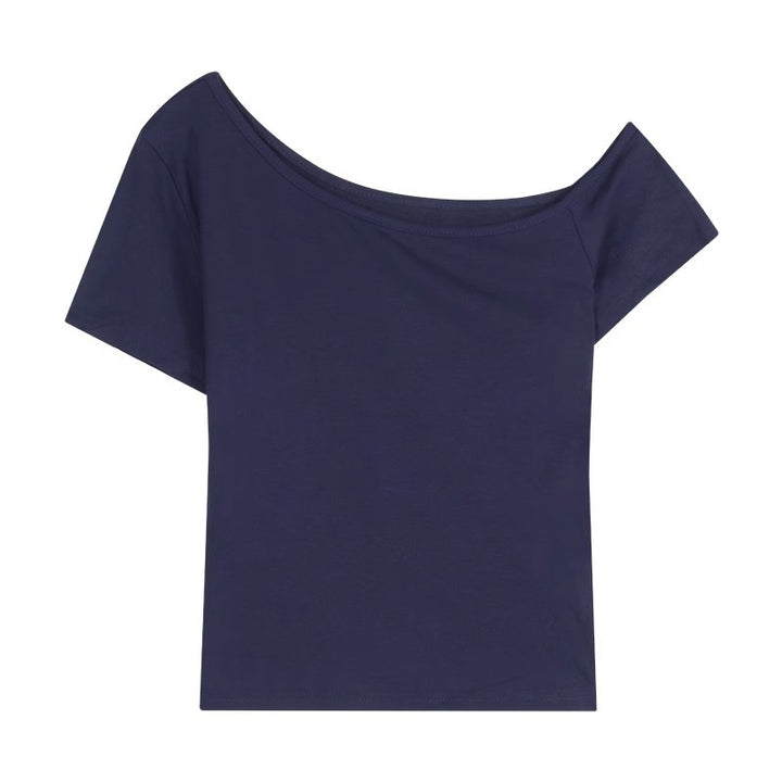 Kvinder tætsiddende off-shoulder top lavet af blødt strækmateriale Skovae
