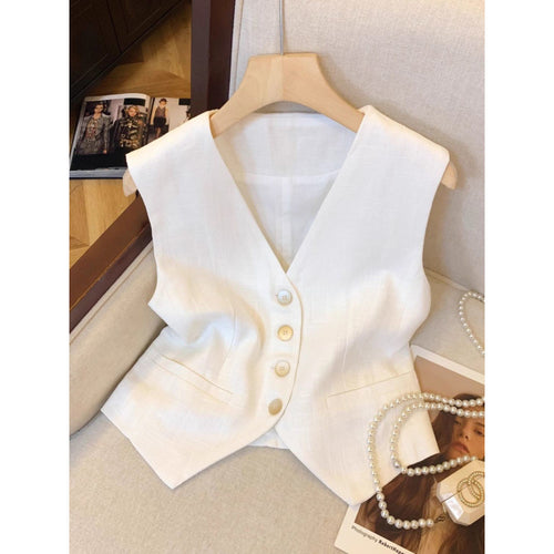 Dame Elegant Knap-vest Stilla
