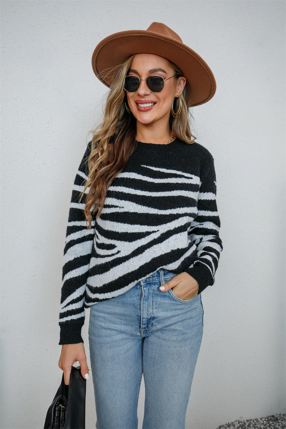 Kvindernes mønstrede sweater Stilla